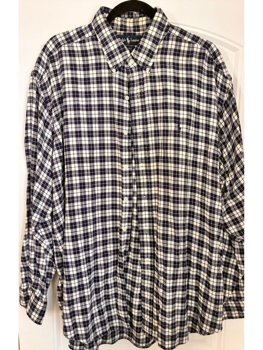 Ralph Lauren Blake 100% Cotton Plaid Button-Down Shirt XL